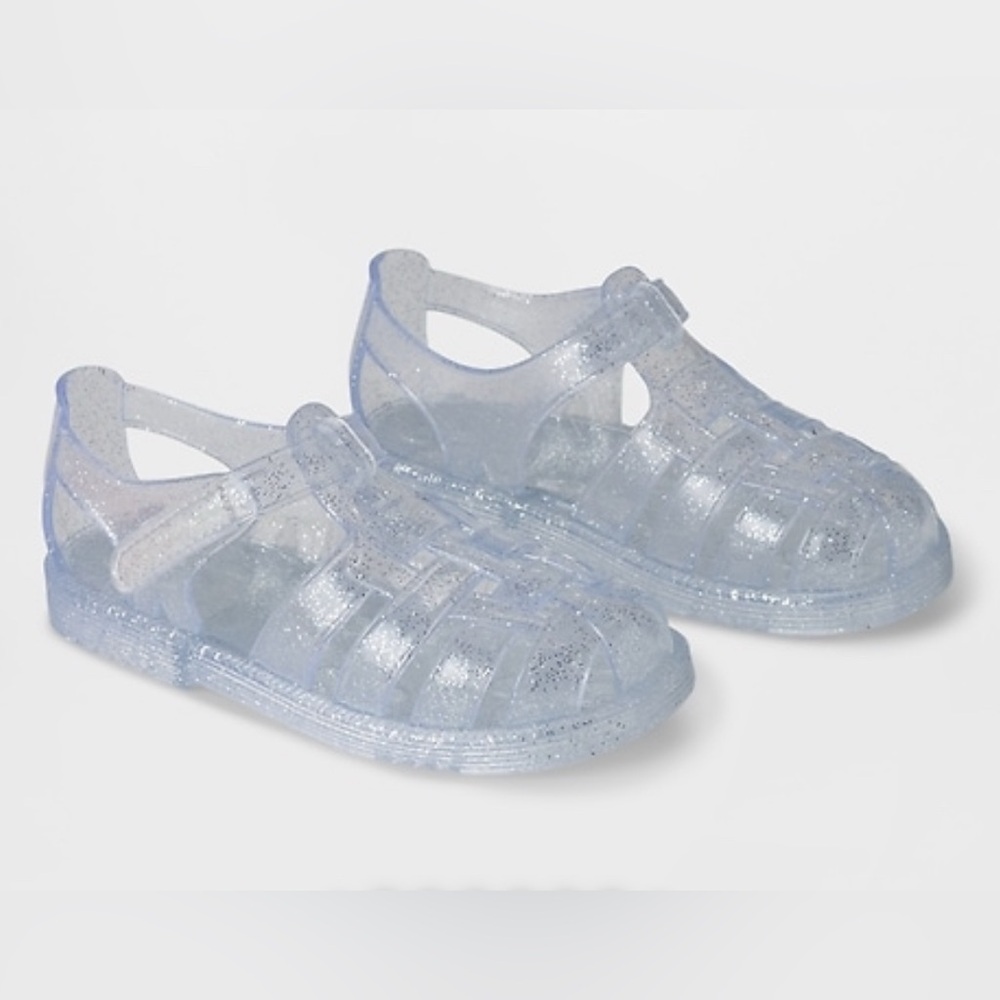 NWT Baby Gap Toddler Jelly Sandals, Clear Shimmer, size 7